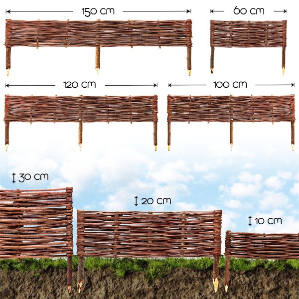 Boogardi Beetbegrenzung Aus Weide Beeteinfassung In Vielen